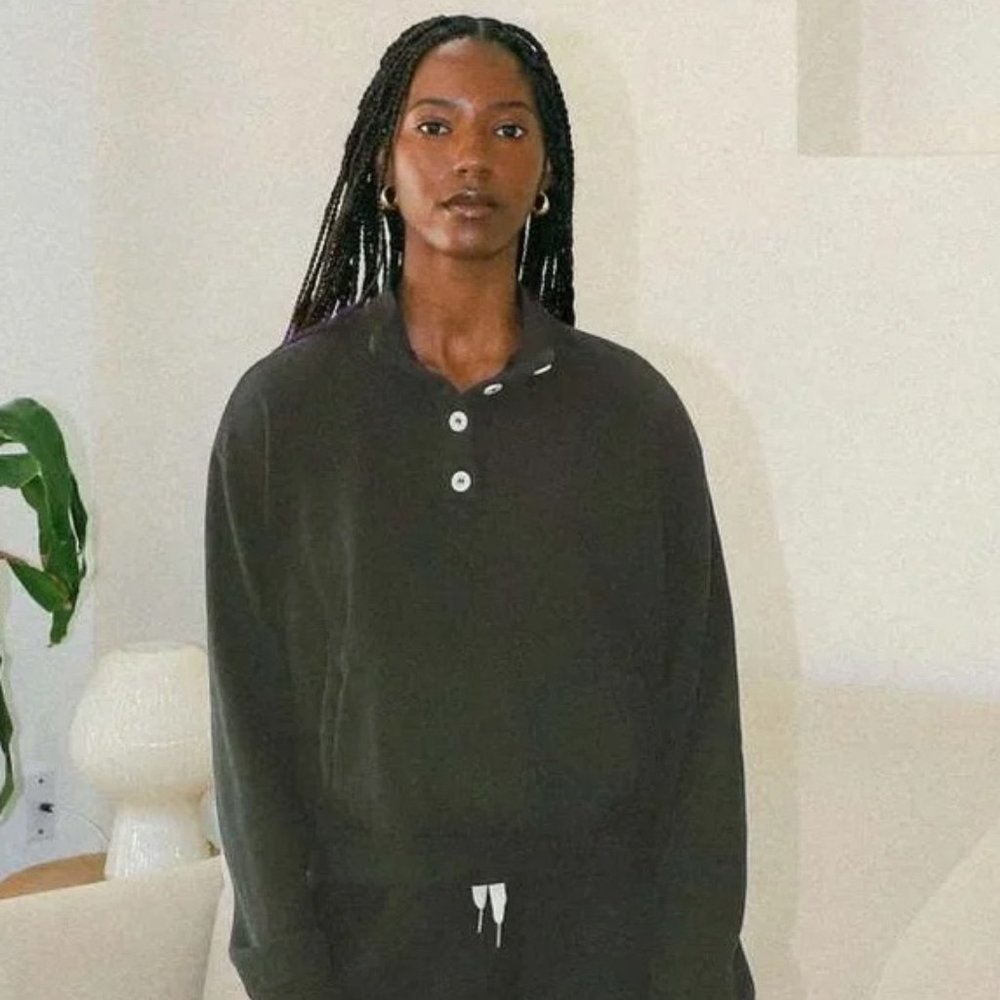 💲SOLD💲 Back Beat Co. Hemp Fleece Pullover in Cocoa, size XS